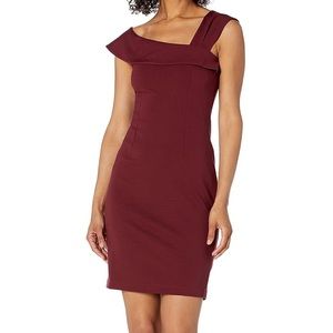 🚫SOLD🚫NWT Lark & Ro Women's Asymmetrical Flounce Neckline Sheath Dress Size 6